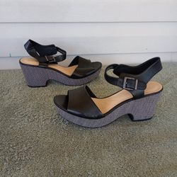 Clarks leather wedge sandals -Maritsa Janna- women’s size 8.5