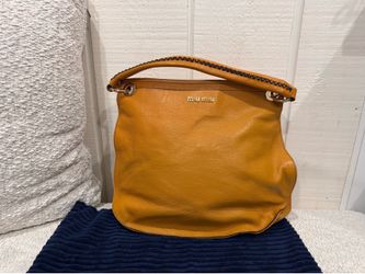 Miu Miu Hobo bag (pebbled leather/mustard color)