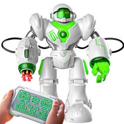 Brandnew TR300 Robot Toys for Kids - Smart Programmable, Dancing Remote Control Emo Robot with 22 Actions, Supporting 78 Changing Expressions, Ideal G