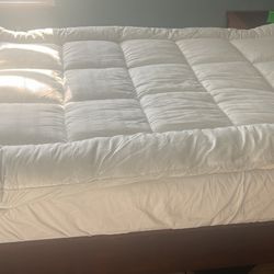 New Full Size Bed Frame With Mattress And Soft Pillow Topper