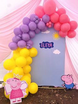 Balloon Garland & backdrop 