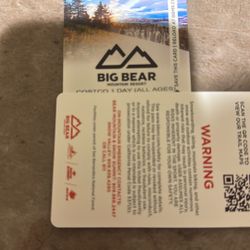 Big Bear Lift Tickets 