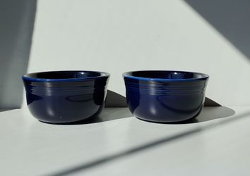 Vintage cobalt blue cereal serving soup bowl plate dish