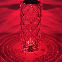 Modern crystal LED touch lamp