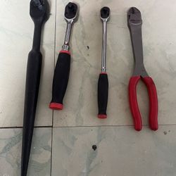 Snap On Ratchets/ Long Wire Cutters
