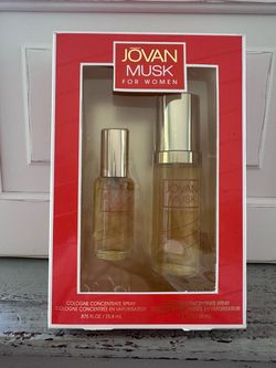 Jovan musk for women spray cologne 2 pack .875 oz travel size and full size 2 oz two pack  New in package
