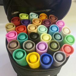 WELLOKB Chalk Marker Set 30pcs Multicolor YT6618 with Carry Case