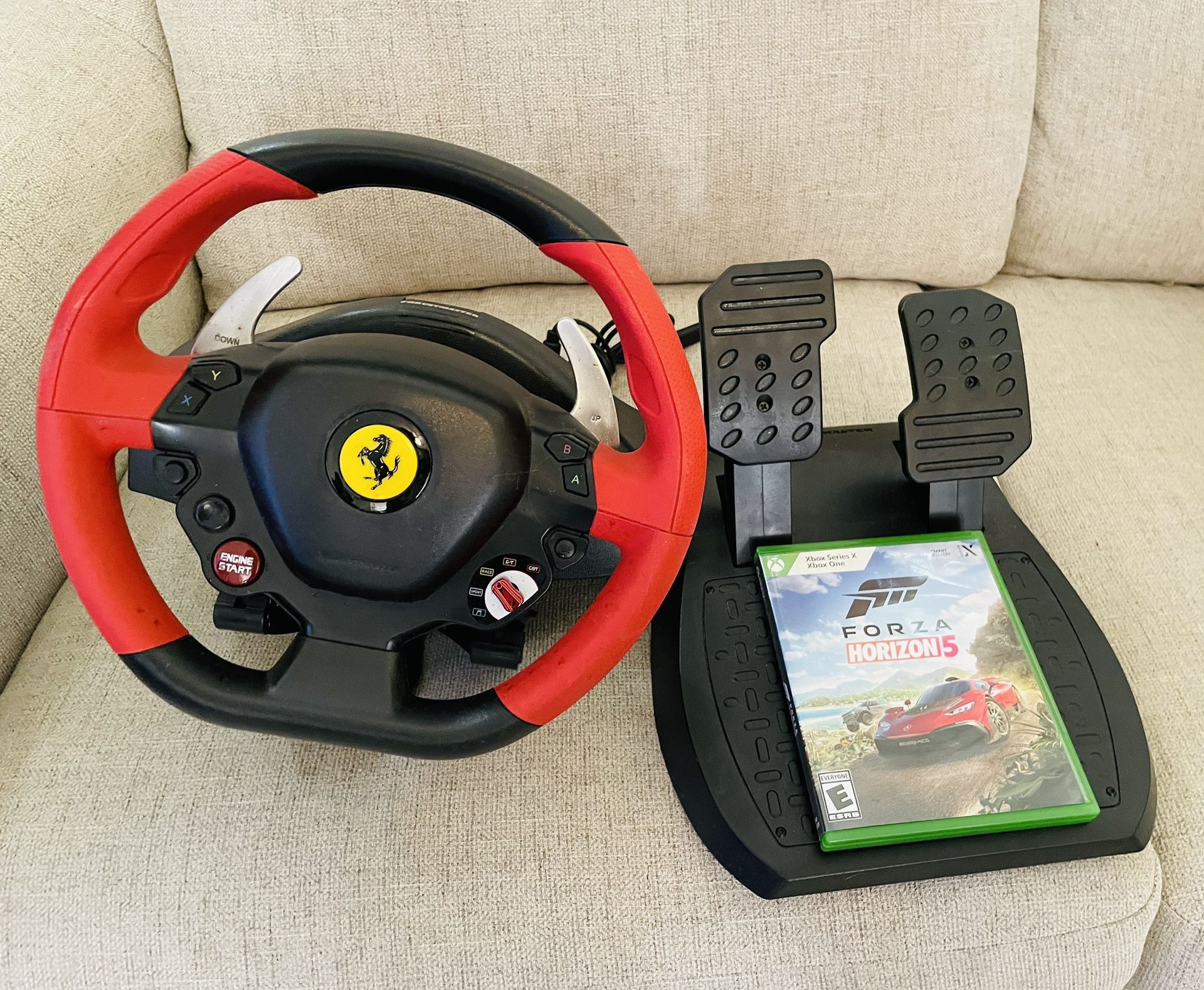 Xbox One Car Game and Steering Wheel