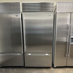 36” SUBZERO STAINLESS STEEL BOTTOM FREEZER , REFRIGERATOR WITH ICE DISPENSER 