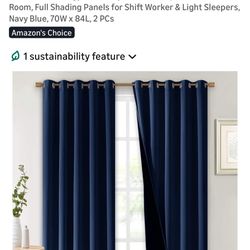 Navy Blue Blackout Shades