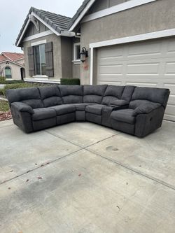 Beautiful Reclining Microfiber 2pc Sectional (Delivery Available)