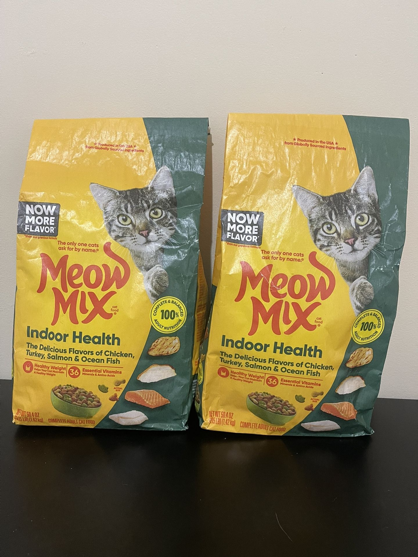 2Pack Meow Mix Indoor Health Dry Cat Food 3.15 lb. Bag