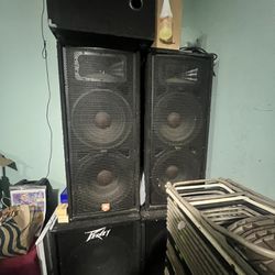 JBL Speakers + 2 Base + 2 Amplifiers 