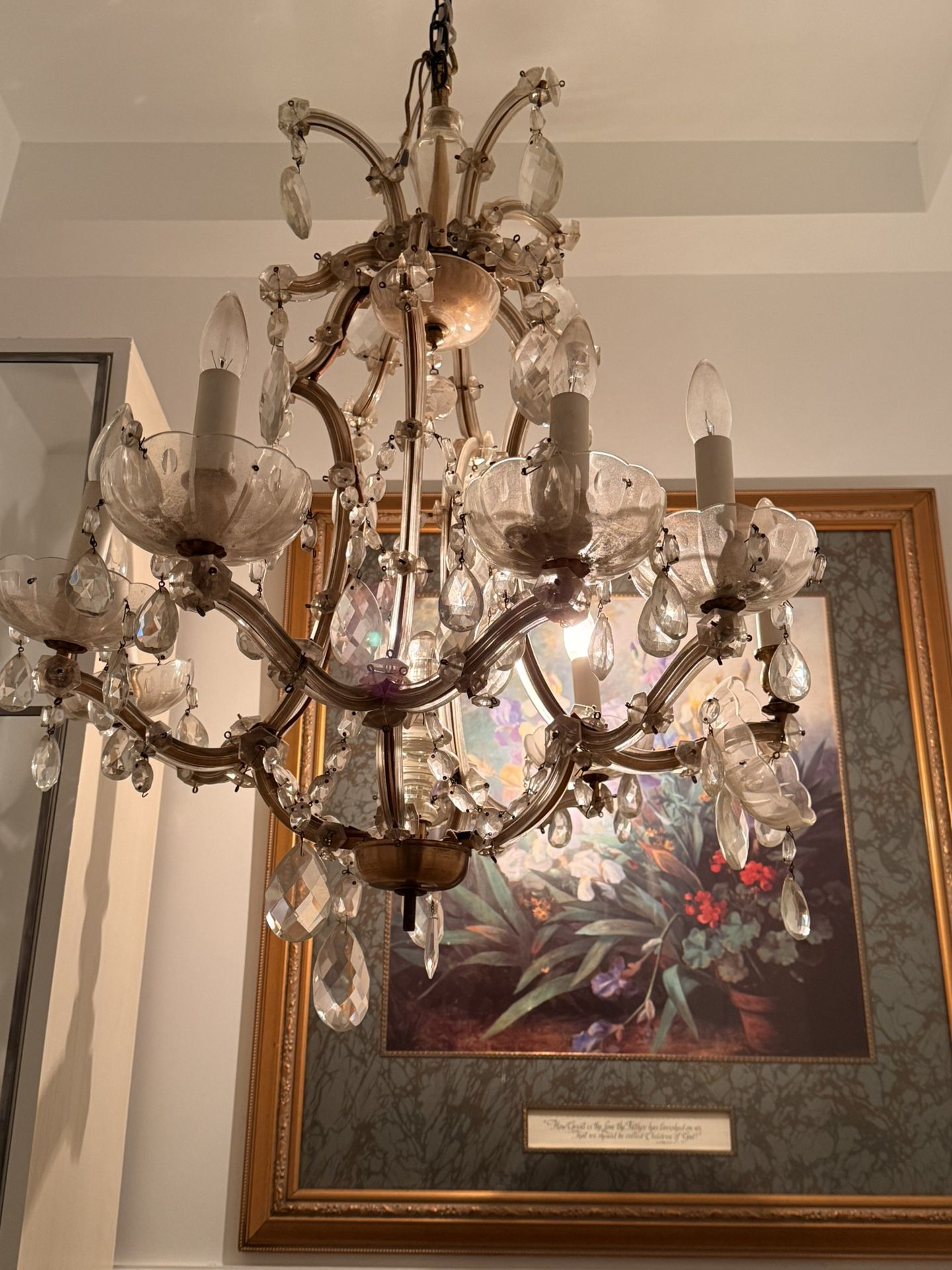 Antique Maria Teresa 1900’s Bohemian Crystal Chandelier