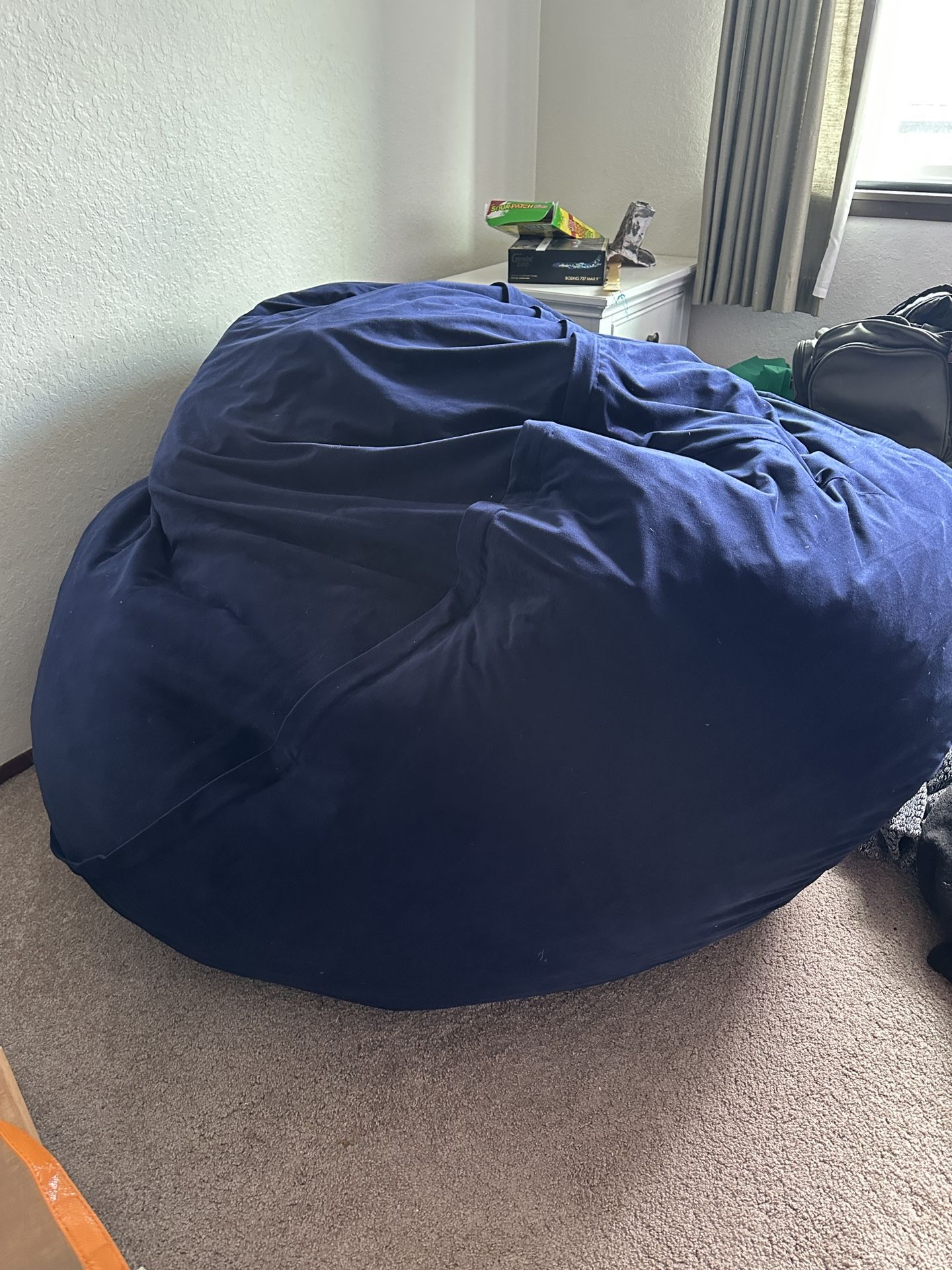Family Room Seating- Bean Bag Chair Navy Blue