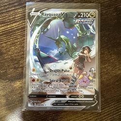 Rayquaza V Alternate Full Art Evolving Skies Pokemon Card Near Mint - Mint