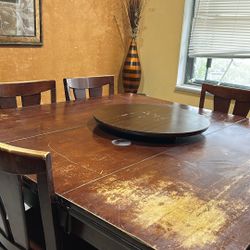 6 Chair Wooden Table 