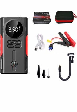 1800A Portable Car Jump Starter & Air Compressor – 39800mAh