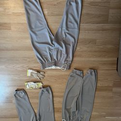 Youth XL 1 Pair Grey Baseball Pants And Batting Gloves 