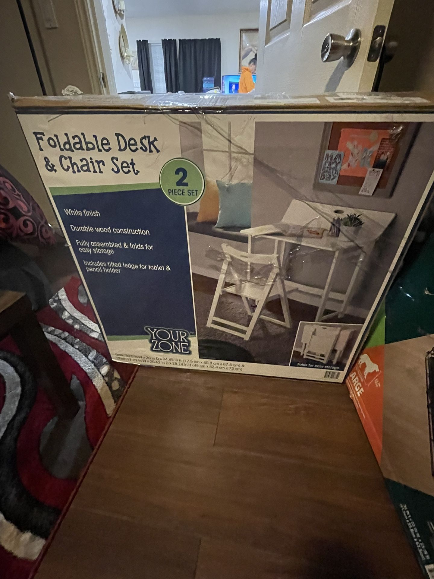 Foldable Desk And Chair Set