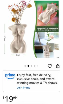 Female Body Form Ceramic Vase