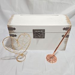 White Chest with Pen and Wire Heart