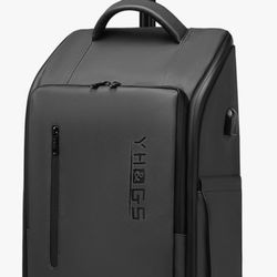 Rolling Backpack, Waterproof Backpack with Wheels for Business Commuter, Carry on Backpack with Laptop Compartment, Fit 15.6 Inch Laptop, Wheeled 