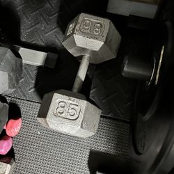Set Of Dumbbells With Rack