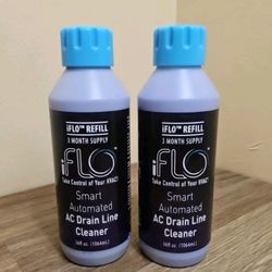 New iFLO Refill Smart Air Conditioner Drain Line and Pan Cleaner 6-Month Supply (2 BOTTLES)