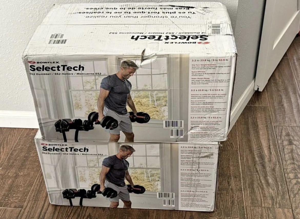 NEW - Bowflex SelectTech 552 Adjustable Dumbbell Set