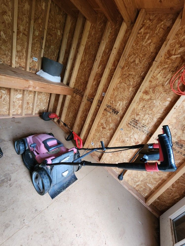 Mower, Weed Whacker And Ext Cord