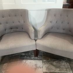 Matching Gray Armchairs