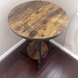 2-tier Metal Iron Plant Shelf Side Table For Multiple Plant Small Round End Table