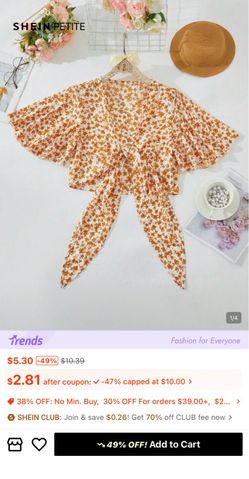 Flower tie top