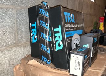 Front and back ceramic disc brakes and front and back rotors