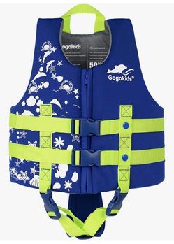 Gogokids 50N Kids Swimming Aid - Grey with Neon Yellow Loop