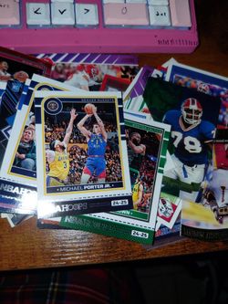 Random basketball and football cards