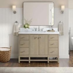 details by Becki Owens Margaret Vanity restroom