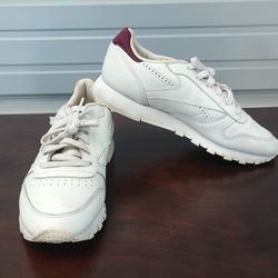 Reebok Classic Leather alabaster/maroon/chalk (FW2044) Size 8 for women