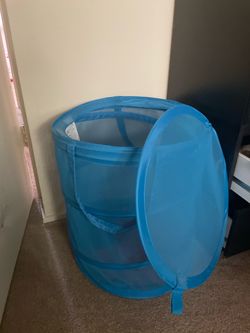 Blue Pop-Up Laundry Hamper