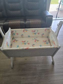 Baby rocking crib for sale.