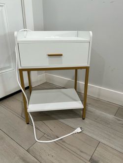 one side table nightstand end table 16 W x 12 L x 24 H inches