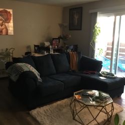 Royal blue Sofa With chaise