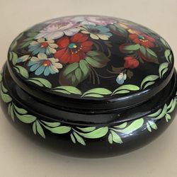 Vintage Round Russian Box