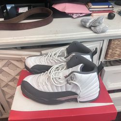 Jordan 12 Retro White And Dark Gray