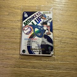 Dodgers x One Piece Monkey.D Luffy Card