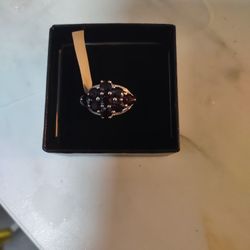925 OJ  Size 7 Garnet