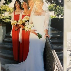 Beaded french style wedding dress size 6/8