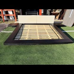 King Bed Frame with side end tables