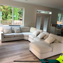 Large White Sectional 